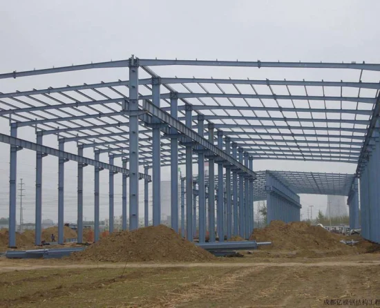 Vorgefertigtes Stahllager/Werkstatt/Hangar/Geflügelstall/Hallengebäude, Metallrahmengebäude, vorgefertigte Stahlkonstruktion