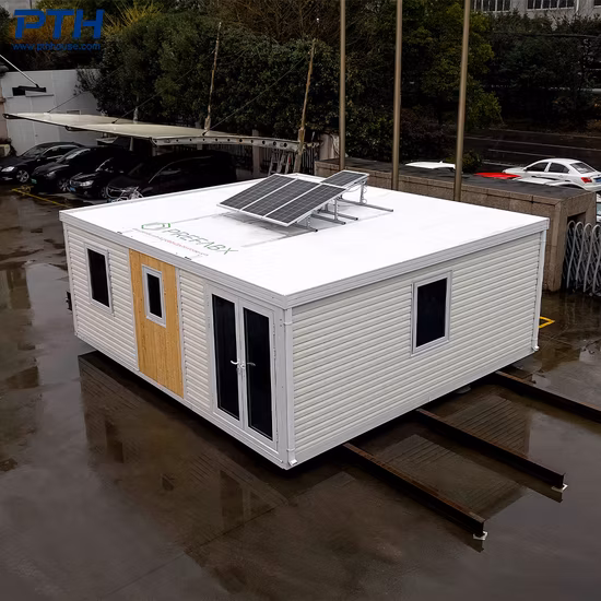 Prefabx SPD, schnelle 8-Stunden-Montage, 29/43 m², anpassbares Smart House zum Wohnen mit französischen Fenstern, Schlafzimmer, Küche, Badezimmer, PTH, modernes, hochwertiges Fertighaus